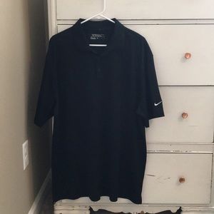 Men’s black golf shirt
